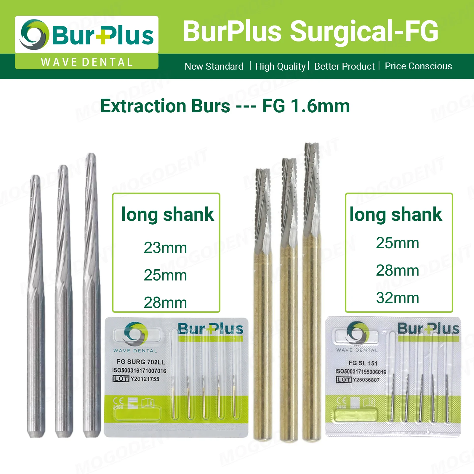 

5Pcs/pack WAVE Dental Tungsten Carbide Bur FG Surgical Burs Long Shank High Speed Extraction Drill FG702 FG151 Dentistry Tools