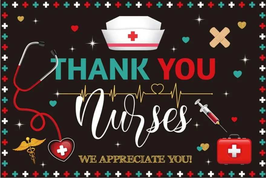 Украшения для недели медсестер тематический фон для кормления благодарность медсестер Выпускной медицинский фотографический баннер красный черный доктор