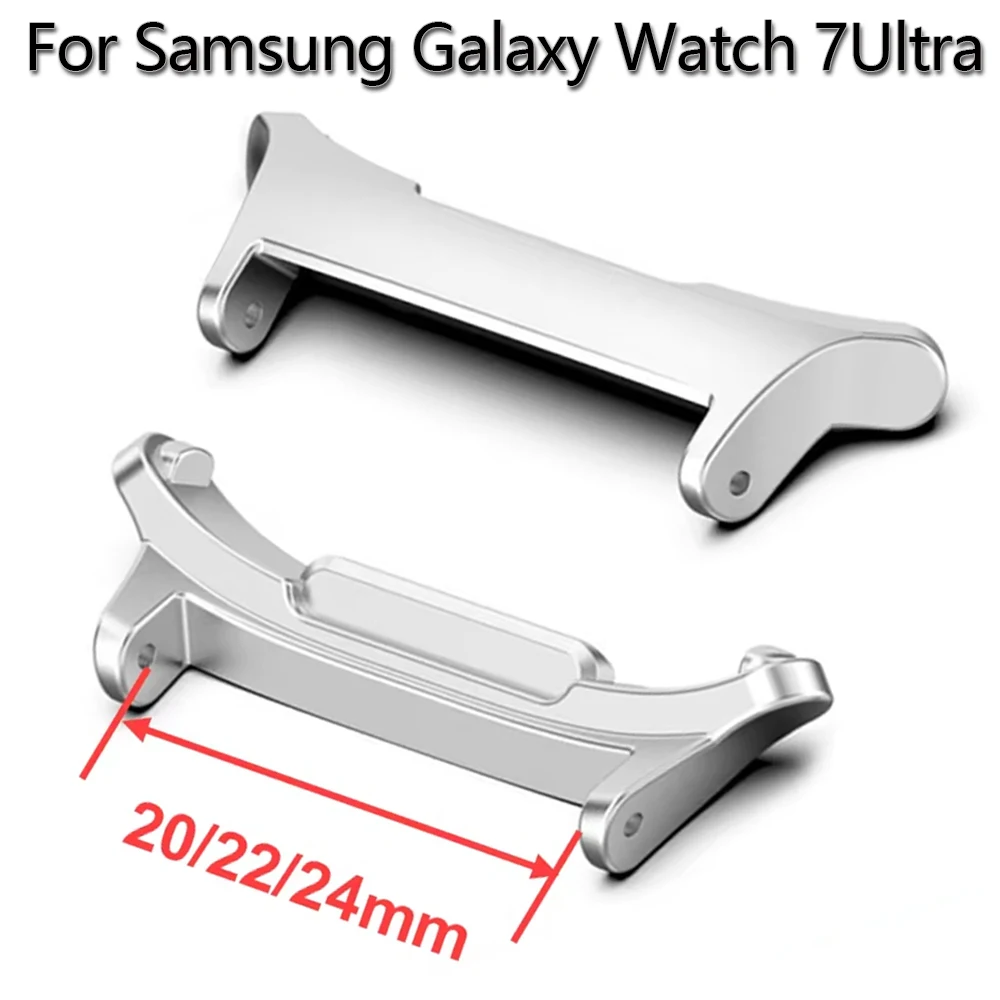 2 BH tali jam adaptor logam, konektor untuk jam tangan Samsung Galaxy Watch 7 Ultra 47mm konektor jam baja tahan karat 20mm 22mm 24mm