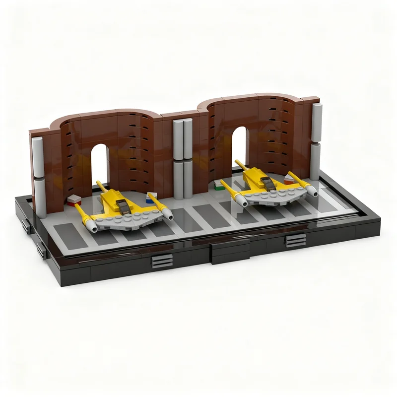 406pcs MOC Episode I Hanger Bay Star Battle Model Building Blocks Construction 3D Assemble Birthday Art Education Craft Brick