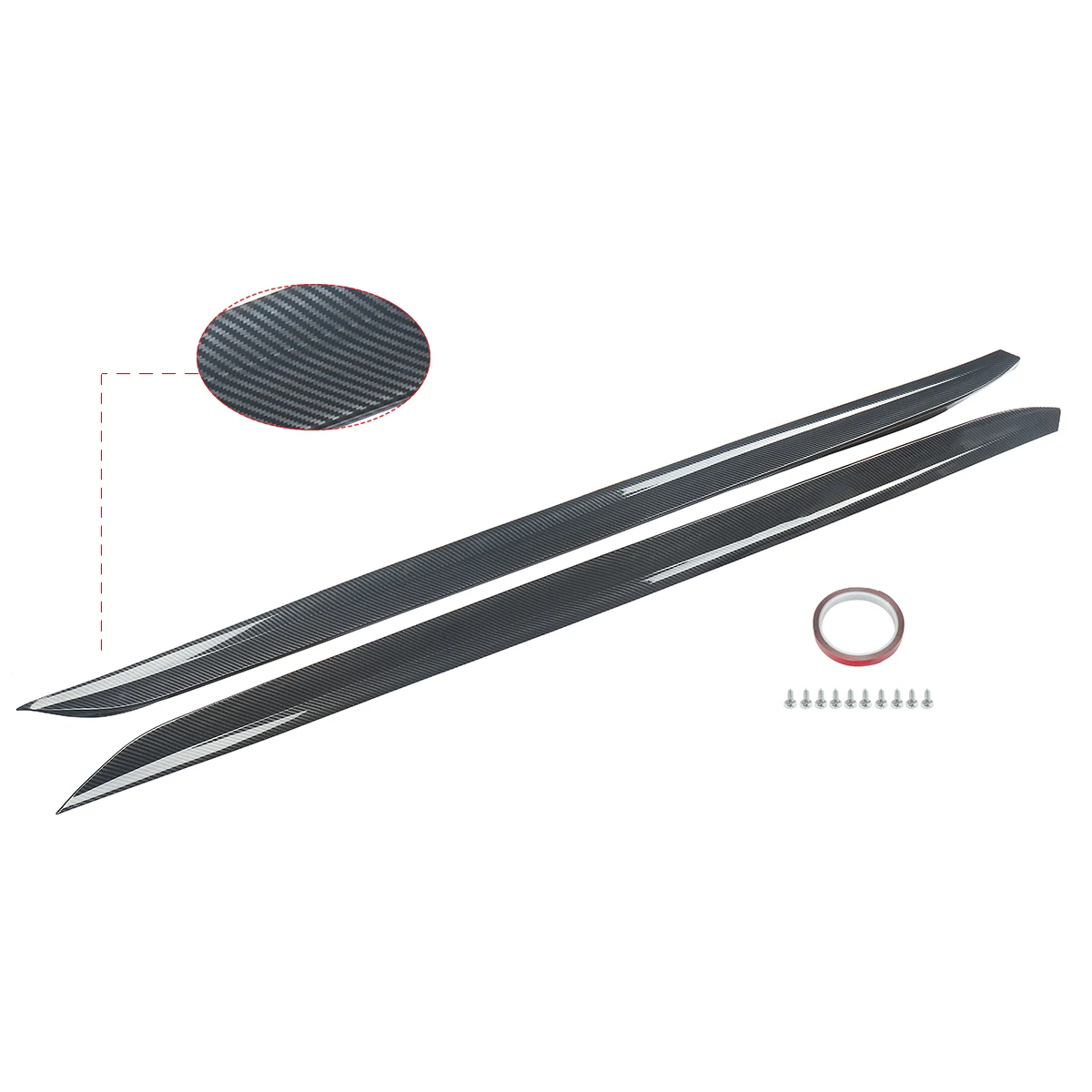 Pair Performance Side Skirts For BMW 3 Series G20 330i M340i 19-21 Carbon Look