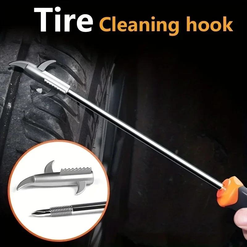 

Multi Purpose Tire Stone Removal Tool Steel Groove Cleaner Hook for Car Truck Wheel Pebble Extraction