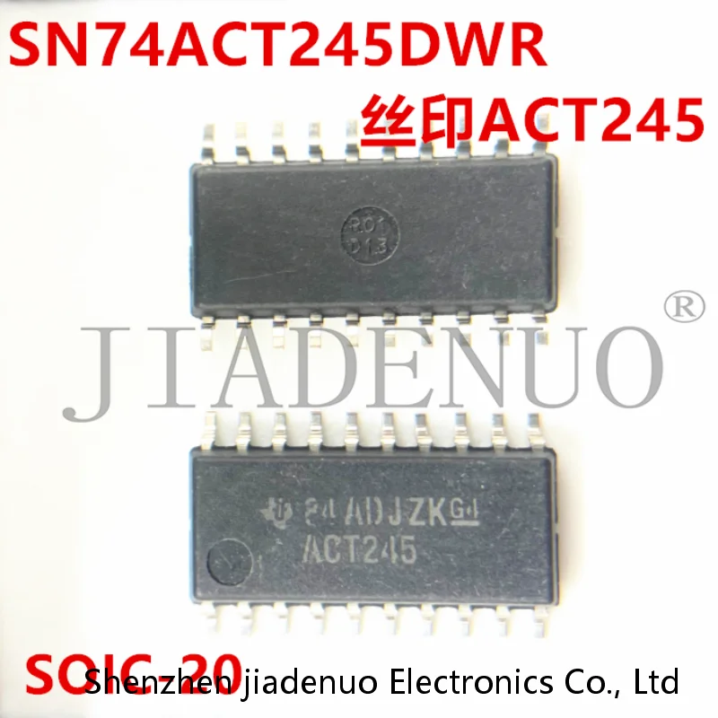 (5pcs)100% New SN74ACT245DWR ACT245 SN74ACT245DW SMD SOP20 Wide Body 7.2MM Chip IC Brand New Original