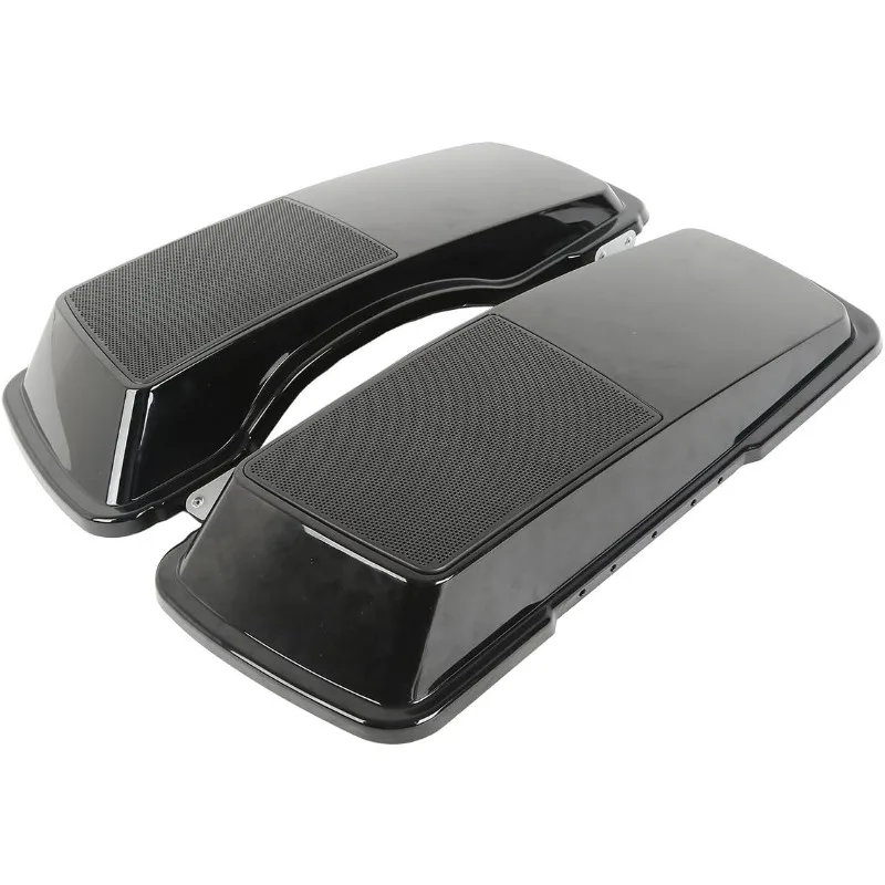 Tampa do alforje de motocicleta XFMT 6 "x 9" com alto-falantes compatível com Electra Street Road Glide FL 1994-2013