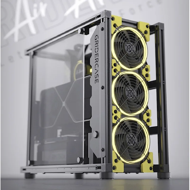 Veddha Beta V2 Open Frame ATX PC Case Full Aluminum DIY Computer Chassis Support 360mm Liquid Cooling