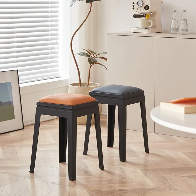 

Minimalist Design Vanity Stools Pouffe Relax Plastic Bedroom Nordic Stools Dressers Cream Style Home Furniture Pouf Velluto LLDS