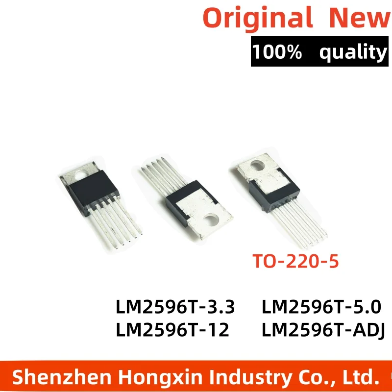 10 pieces of LM2596 LM2596T-5.0V/3.3V/12V/ADJ direct insertion TO-220-5 voltage regulator chip