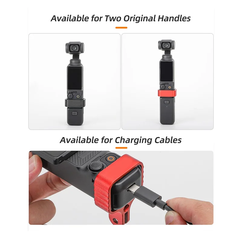 

T31C-For OSMO POCKET3 Metal Multi-Function Convenient Expansion Adapter Head Camera Fixed Bezel Bracket Replacement Parts Red