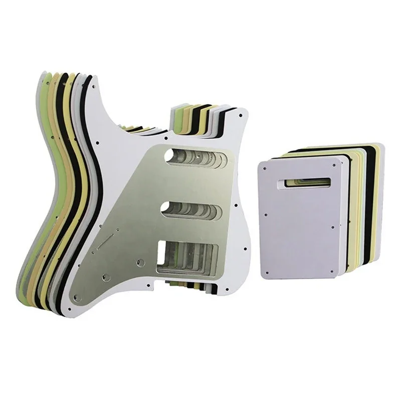 

11-Hole ST Electric Guitar Guard Plate – Single & Double Pickup Front Panel, Back Panel with Screw Set, 11 Colors Optional