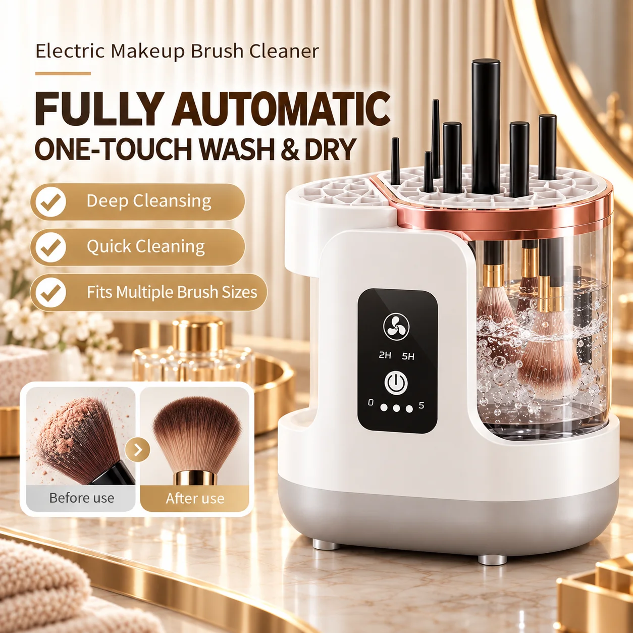 Fast Clean Makeup Brush Washing Machine For Home Salon Beauty Tool Cleaner