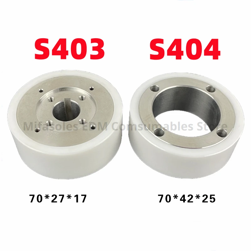 

CNC Wire EDM Machine S403 S404 Ceramic Roller Take-up wheel Outlet Wheel 70x27x17mm 70x42x25mm for Sodick SSG EDM Machine