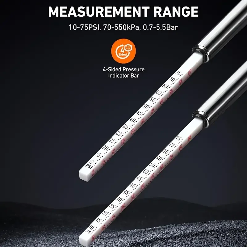 2Pcs Car Tire Pressure Gauge - Portable Vehicle Tire Pressure Meter Pressure Gauge Tire Pressure Indicator Highly Accurate