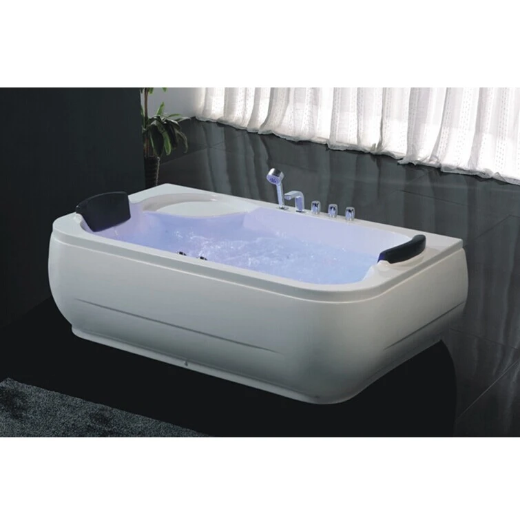 

HS-B253 Bath Room Tub Back to Wall Whirlpool Bathtub for Bathing Comfort