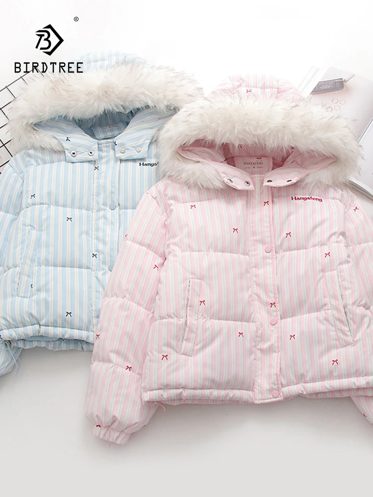 

New 2025 Autumn Padded Jacket, Women Hooded Bow Embroidery, Fashion Sweet Versatile Commute Loose Outerwear, Winter C5O830CC