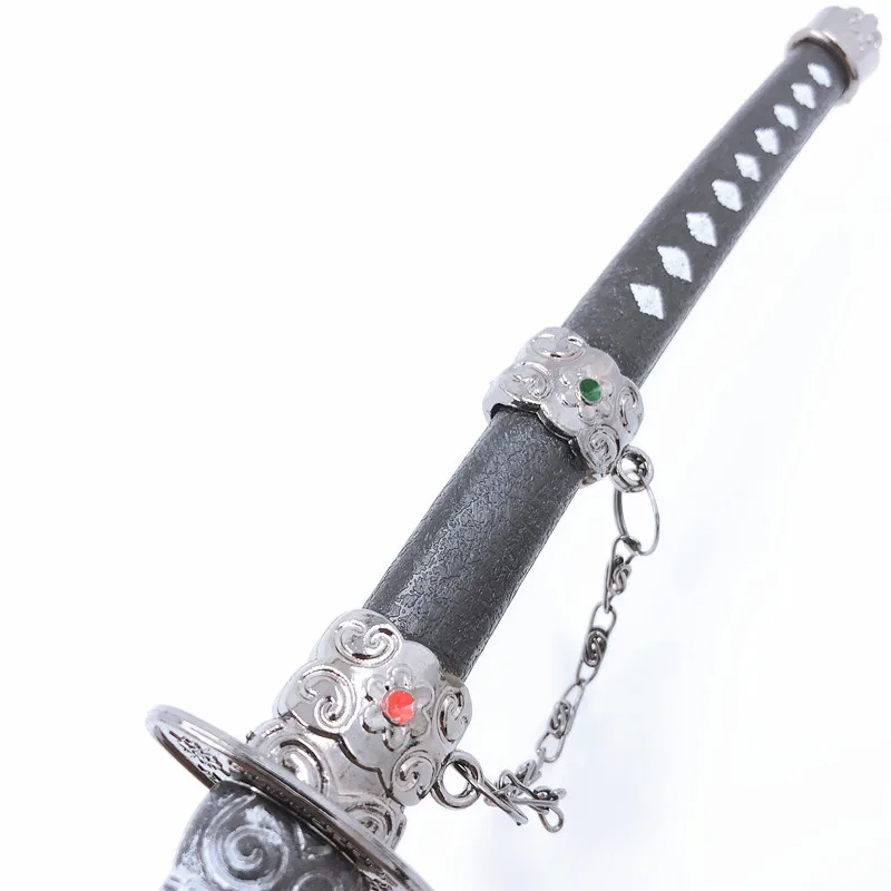 24cm Samurai Sword 3-Piece Set weapons Model Unsharpened Cosplay Props Game Toy katana Desktop Collectible Ornament Boy Toy Gift - view 6