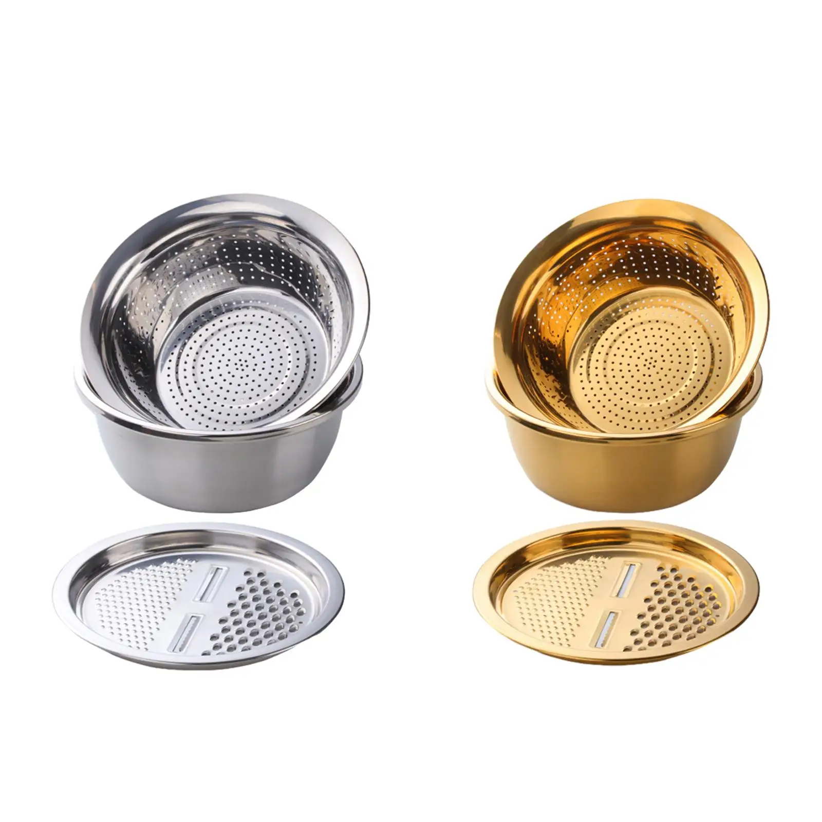 3 in 1 Vegetable Washing Bowl Household Salad Bowl Multifunctional Julienne Grater for Cheese Ginger Vegetables Carrots Potatoes