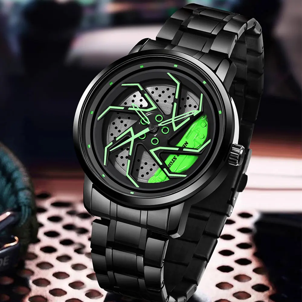 YAZOLE ساعات رجالية كوارتز ساعات المعصم فراغ تصفيح الدورية الهاتفي الهيكل العظمي الأيدي طالب ساعة موضة الساعات الرياضية