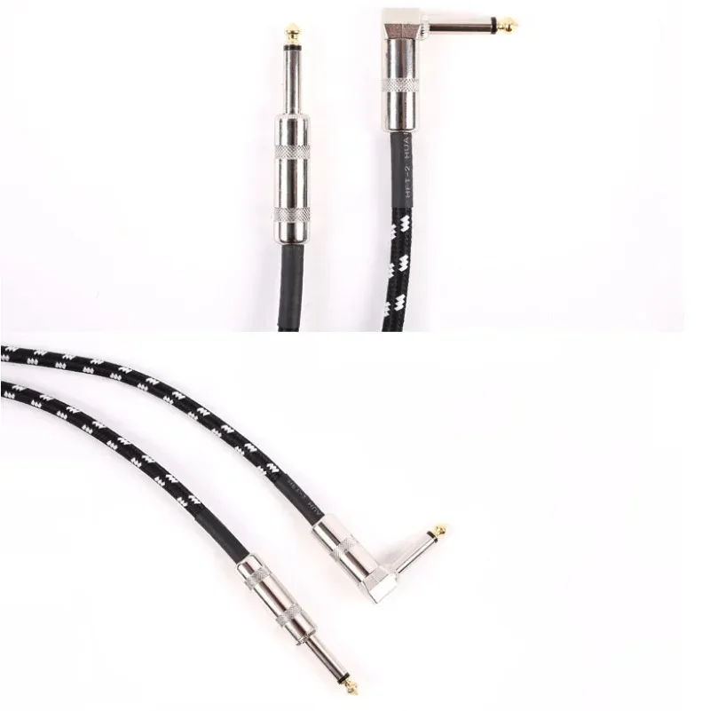 Cable de guitarra eléctrica, Cable Jack Line, caja eléctrica de bajo, Cable de Audio, línea de reducción de ruido, Cable blindado trenzado