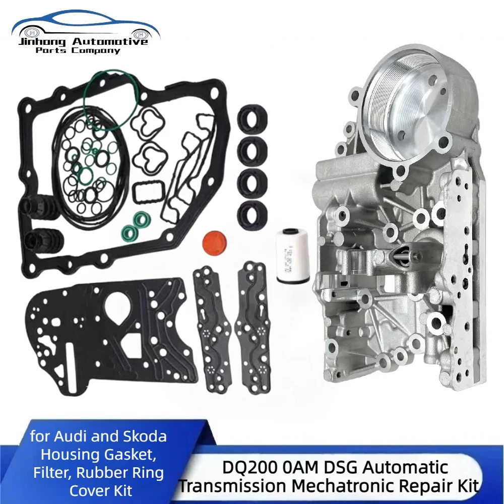 

DQ200 0AM DSG Automatic Transmission Mechatronic Repair Kit for Audi and Skoda Housing Gasket, Filter, Rubber Ring Cover Kit
