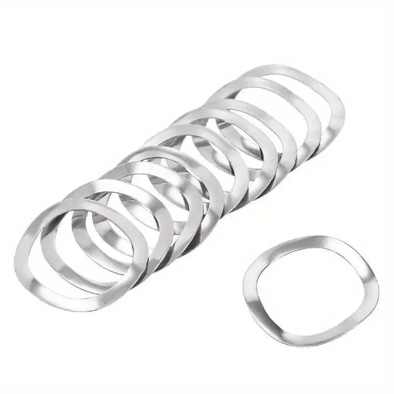 350pcs M3 M4 M5 M6 M8 M10 M12 304 Stainless Steel Triple Wave Crest Type Spring Washer Gasket for Bearing Shafts