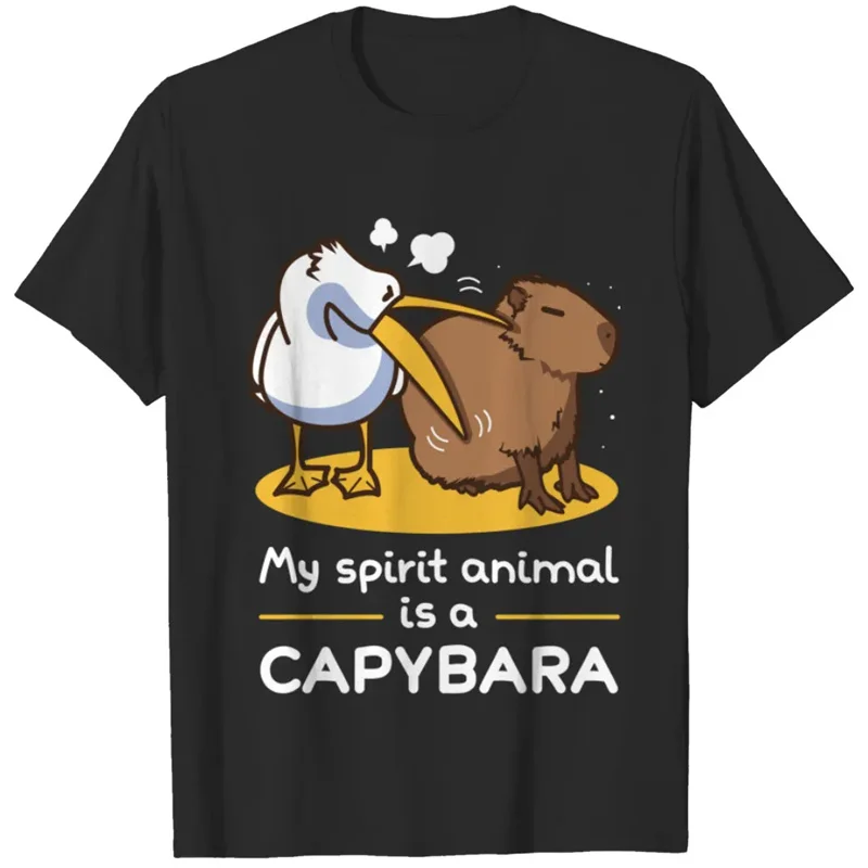 3D Funny Animal Capybara Printing T Shirt For Men Kid Fashion Streetwear Capybara Lovers Short Sleeves Kawaii Clothes Tees Tops