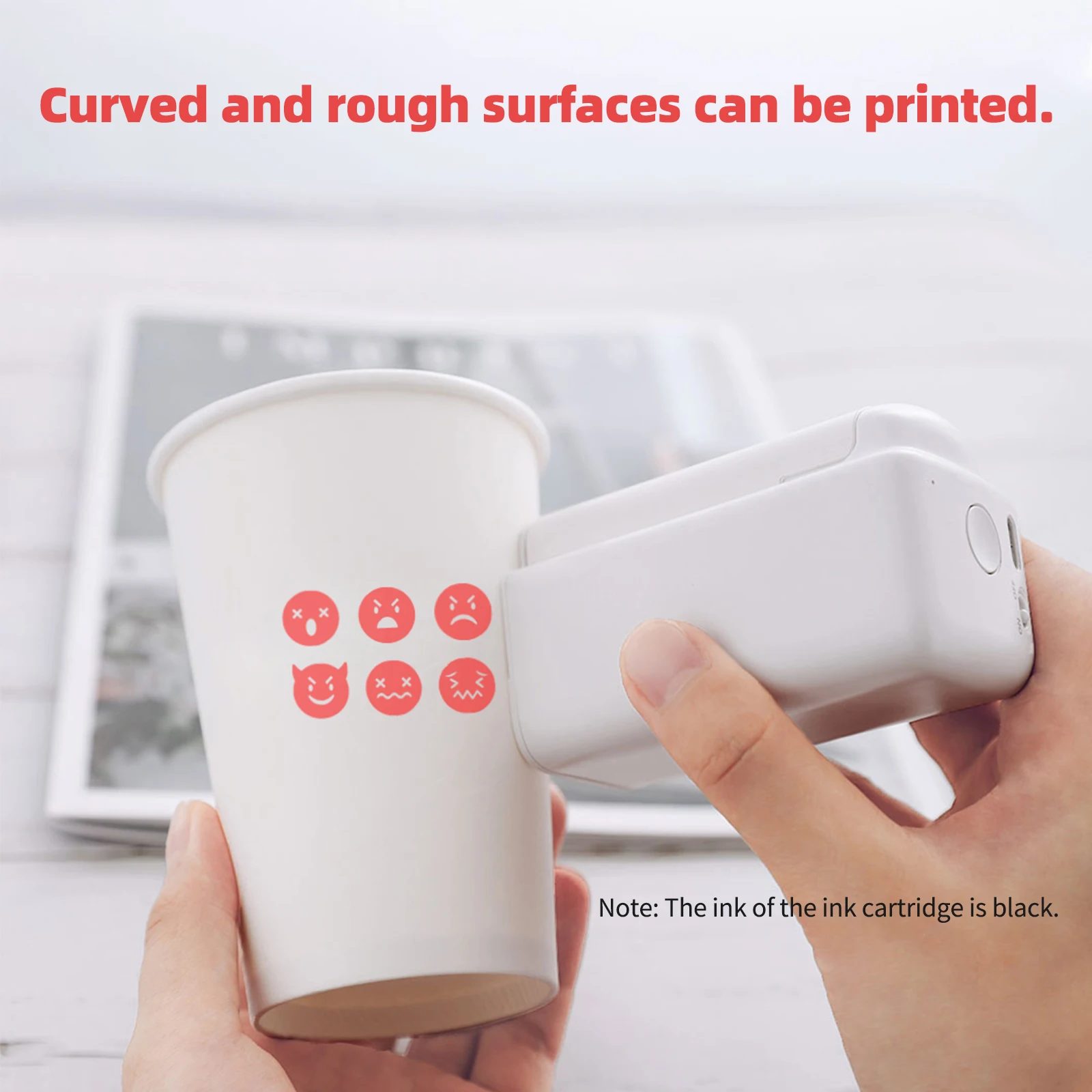 

Ручной принтер Мини-портативный струйный принтер с чернильным картриджем, подключение Wi-Fi, совместимое с Android для смартфона IOS