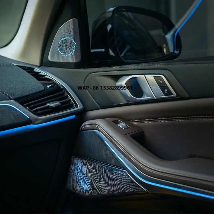 

Tweeter Audio Speaker Cover Car Led Interior Ambient Light for X5 F15 Black Cover of Speaker