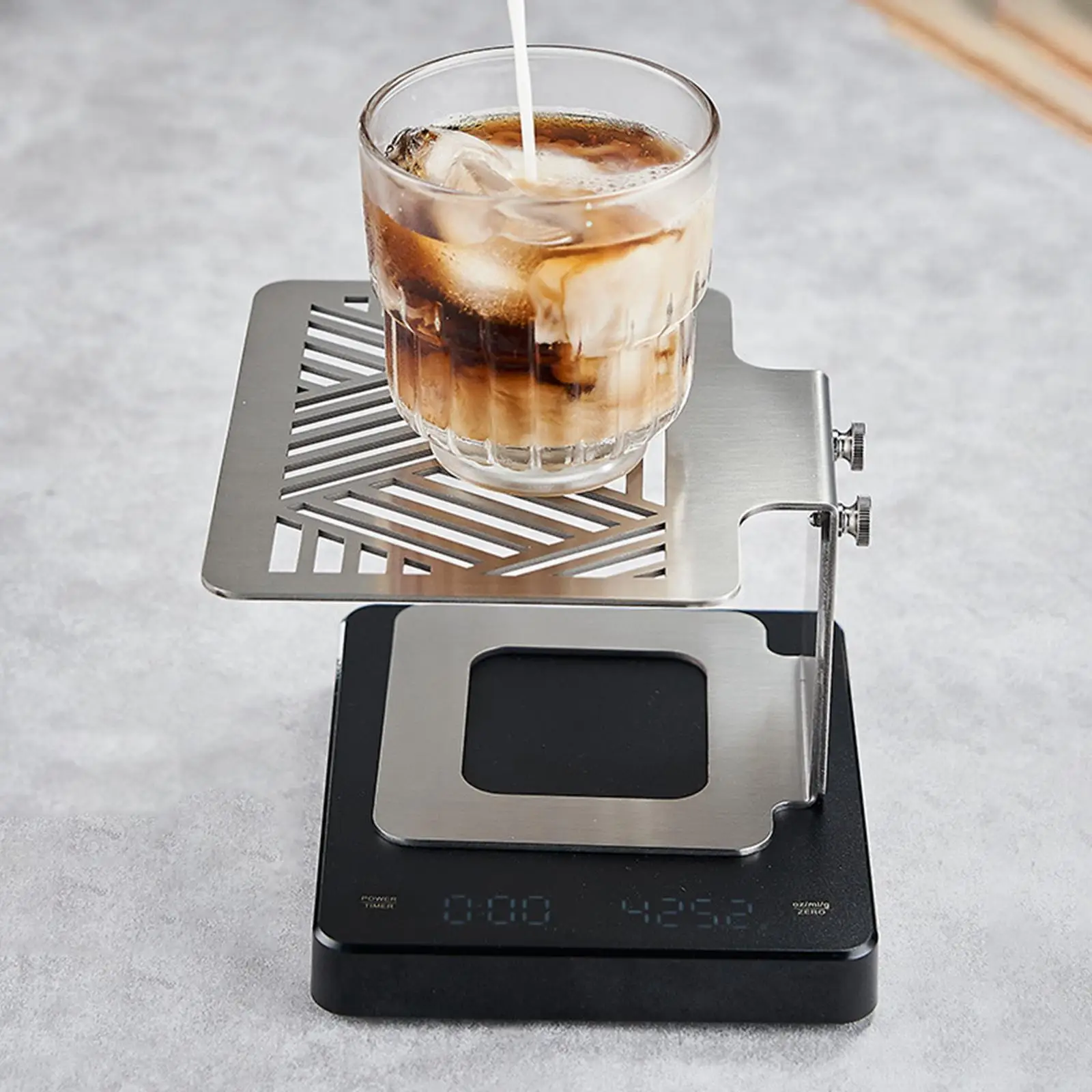 Coffee Scale Stand Weighing Rack Holder Stainless Steel Electronic Scale Weighing Stand