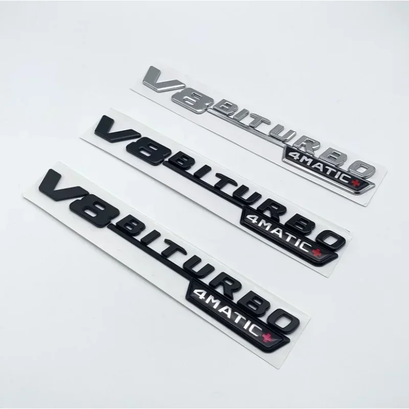 3D Letters S63 S65 V12 Biturbo V8Biturbo 4matic+ ABS Emblem for Mercedes Benz W222 W223 Car Fender Trunk Logo Sticker
