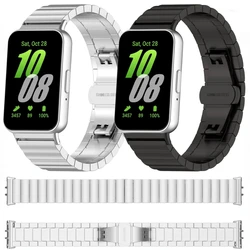 Metal Strap for Samsung Galaxy Fit 3 Stainless steel Replaceable Wristband for Samsung Galaxy Fit 3 Smart Bracelet Accessories