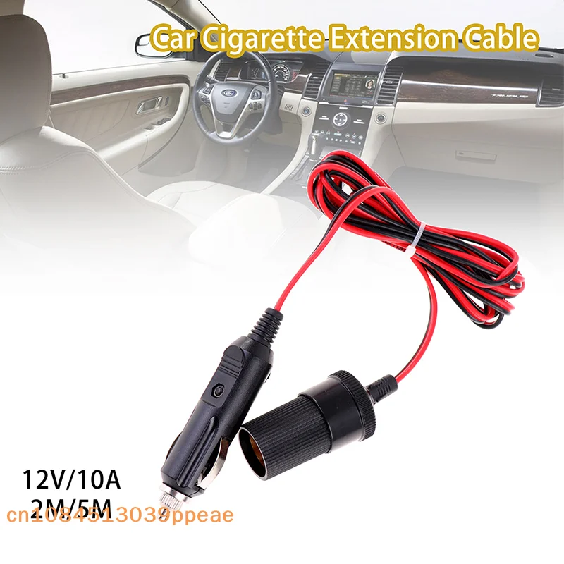{QTG333} 5M 12V Car Extension Cable For Cigarette Lighter Car Cigarette Lighter
