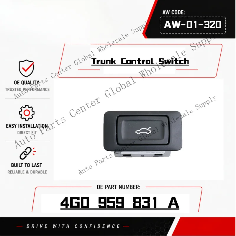 L+ Rear Trunk Control Switch Push Button  4G0 959 831 A for Audi Q7 07-15 Q5 10-16