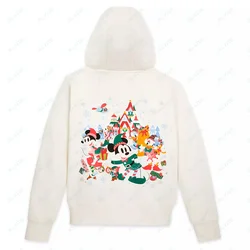 Autumn And Winter New Arrivals Disney Mickey Mouse and Friends Fantasyland Castle Holiday Santa Fashion Pullover Cottoon Hoodie