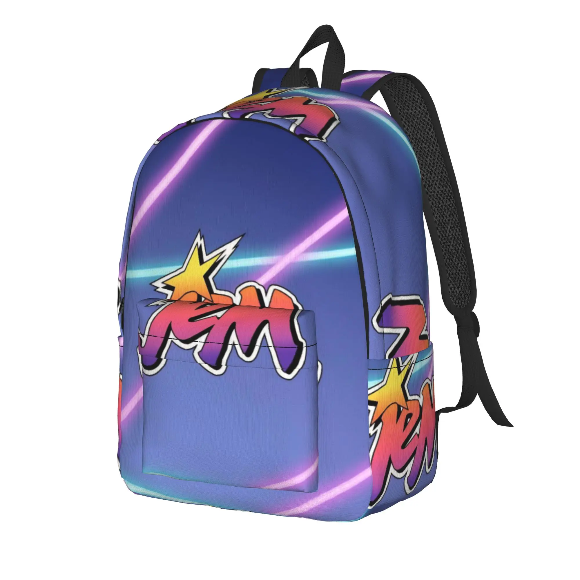 Jem And The Holograms Cool Backpack Outdoor Student Work  Daypack for Men Women Laptop Shoulder Bag
