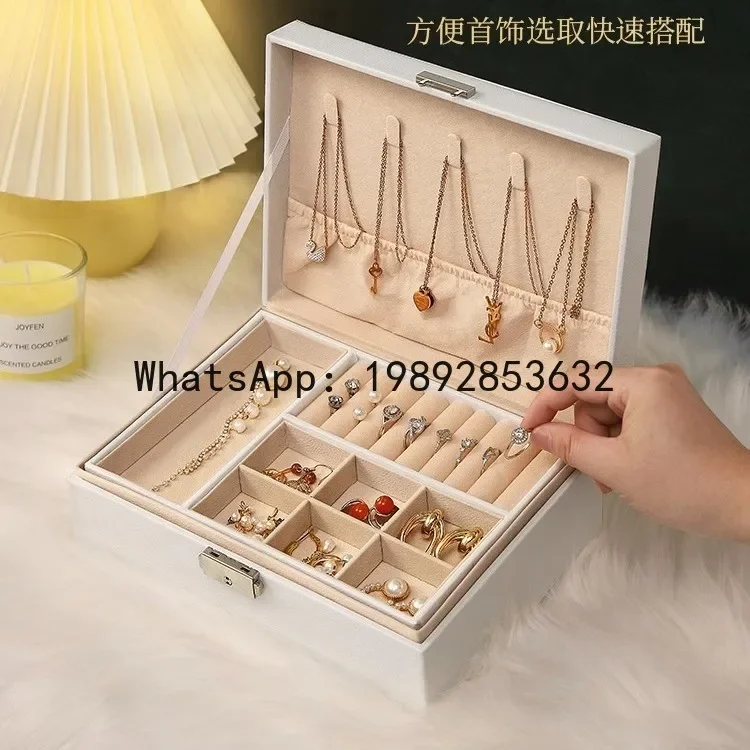 

ww24 new large storage box, double-layer jewelry organizer, multiple sizes, cosmetics, home/dorm dustproof