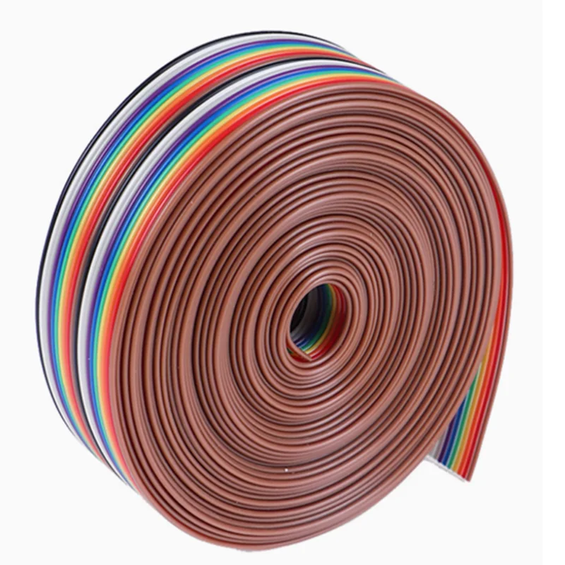 

2651 color ribbon wire DuPont wire 1.27mm spacing 28AWG 28P pure copper terminal wire 1 reel 61 meters