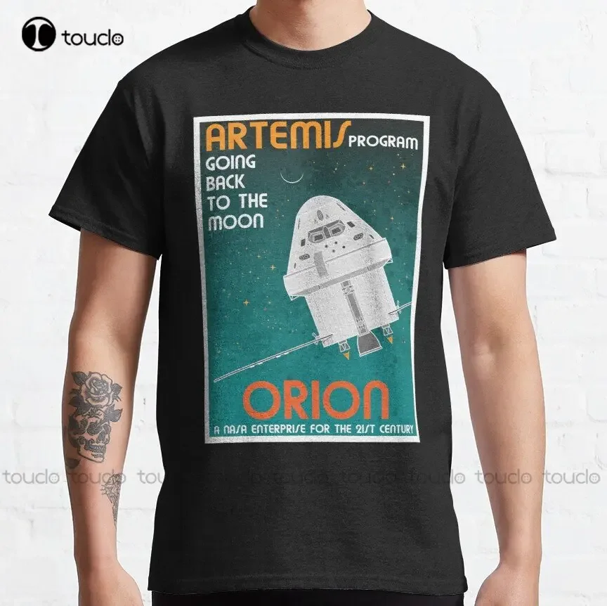 Orion. Artemis Program: Going Back To The Moon Classic T-Shirt Work Shirt Fashion Design Casual Tee Shirts Tops Hipster Clothes