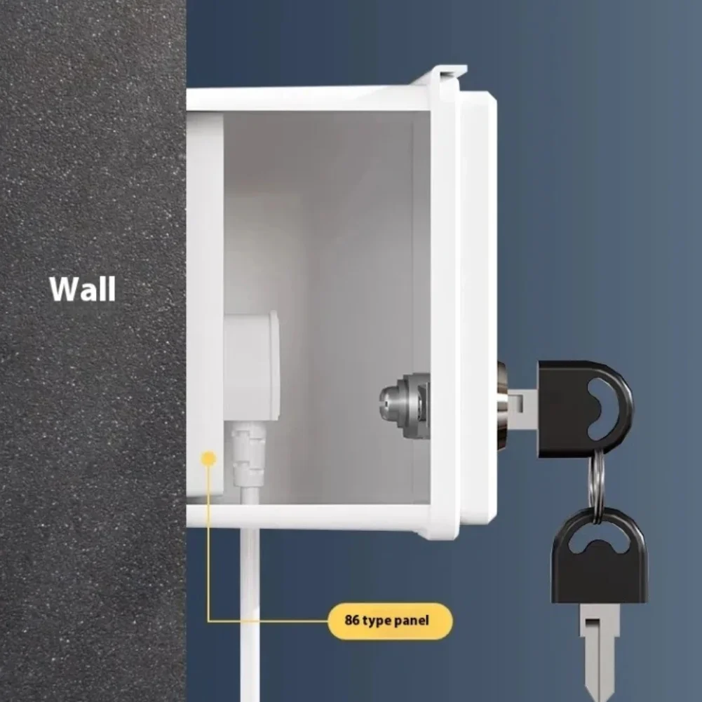 86Type Waterproof Outdoor Socket Box with Lock for Electric Vehicle Charging Anti Theft and Easy Access Design