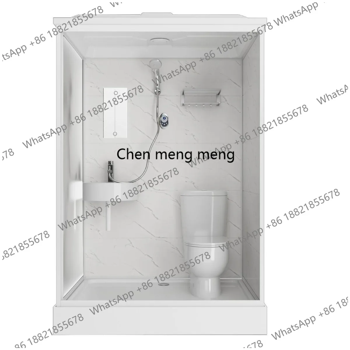 Bathroom integral shower room household bath integrated bath room integrated glass dry and wet separation
