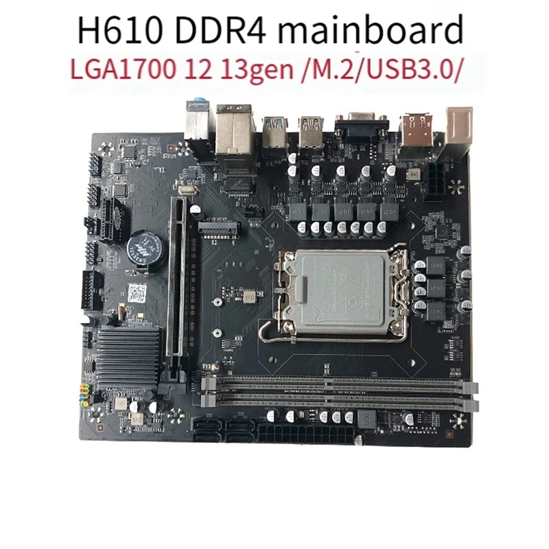 H610 M4 Desktop Computer Moederbord Ddr4 Geheugen Lag1700 Pin Cpu I5 12400f/12100 Makkelijk Te Gebruiken