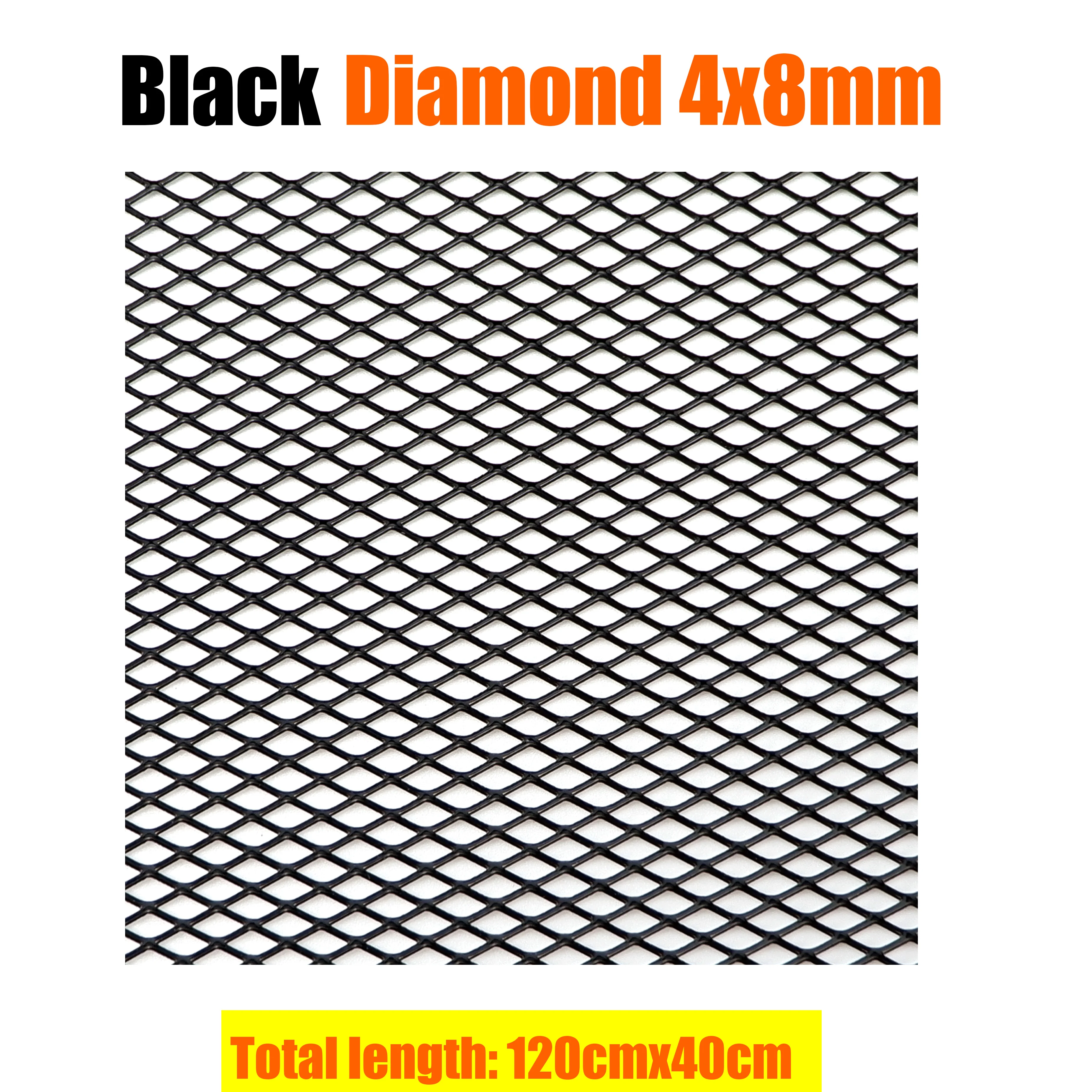 120 cm x 40 cm Aluminium Racing Car Truck Bumper Grille Grill Mesh Net Vent Black Silver Tuning Universal