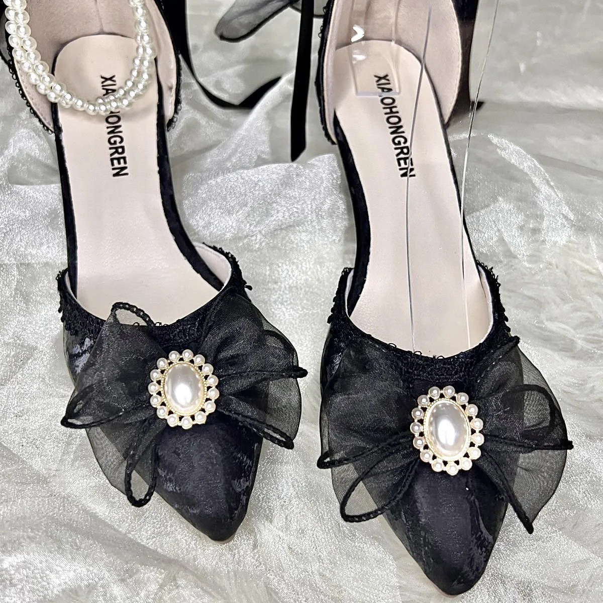 shoes woman 2024 trend lolita Bar Mitzvah heels white black Elegant woman heeled shoe Ladies shoes on sale mary jane pointed toe