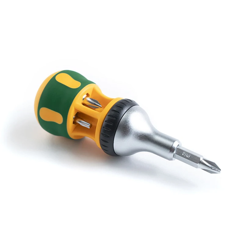 Sata 05428 Mini Ratchet Screwdriver Set Short Handle Screwdriver Driver Driver Repair Combination