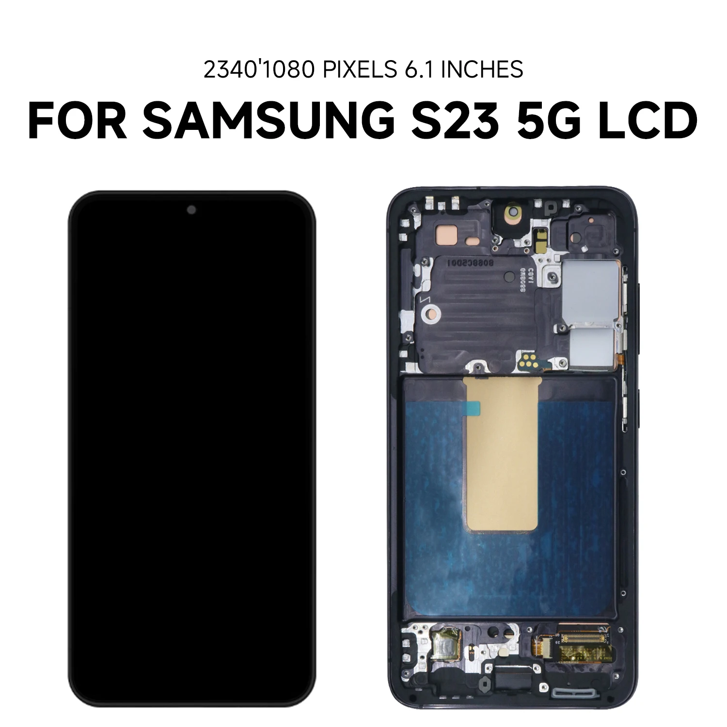 AMOLED 6.1 inch S23 For Samsung Galaxy S23 5G LCD No Defects S911 S911B S911U Display Touch Screen Assembly with back cover