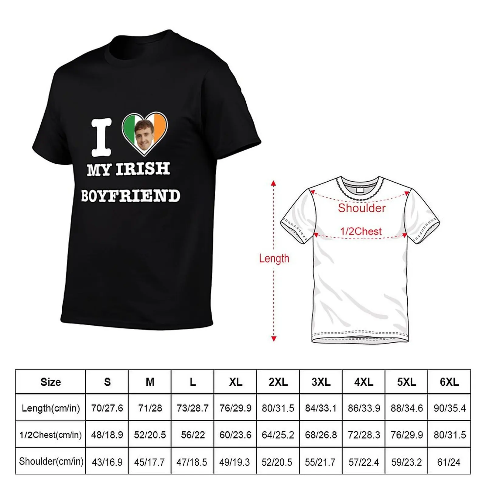 Paul Mescal Irish Boyfriend T-Shirt t shirts for man graphic vintage man t shirts for men casual t shirt man plain T-Shirt