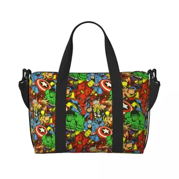 Custom Superhero Spider Man Tote Bag Women Big Capacity Gym Beach Travel Bags