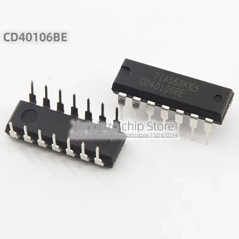10pcs/lot CD40106BE CD40106 DIP-14 package Original genuine Six Schmitt trigger chips