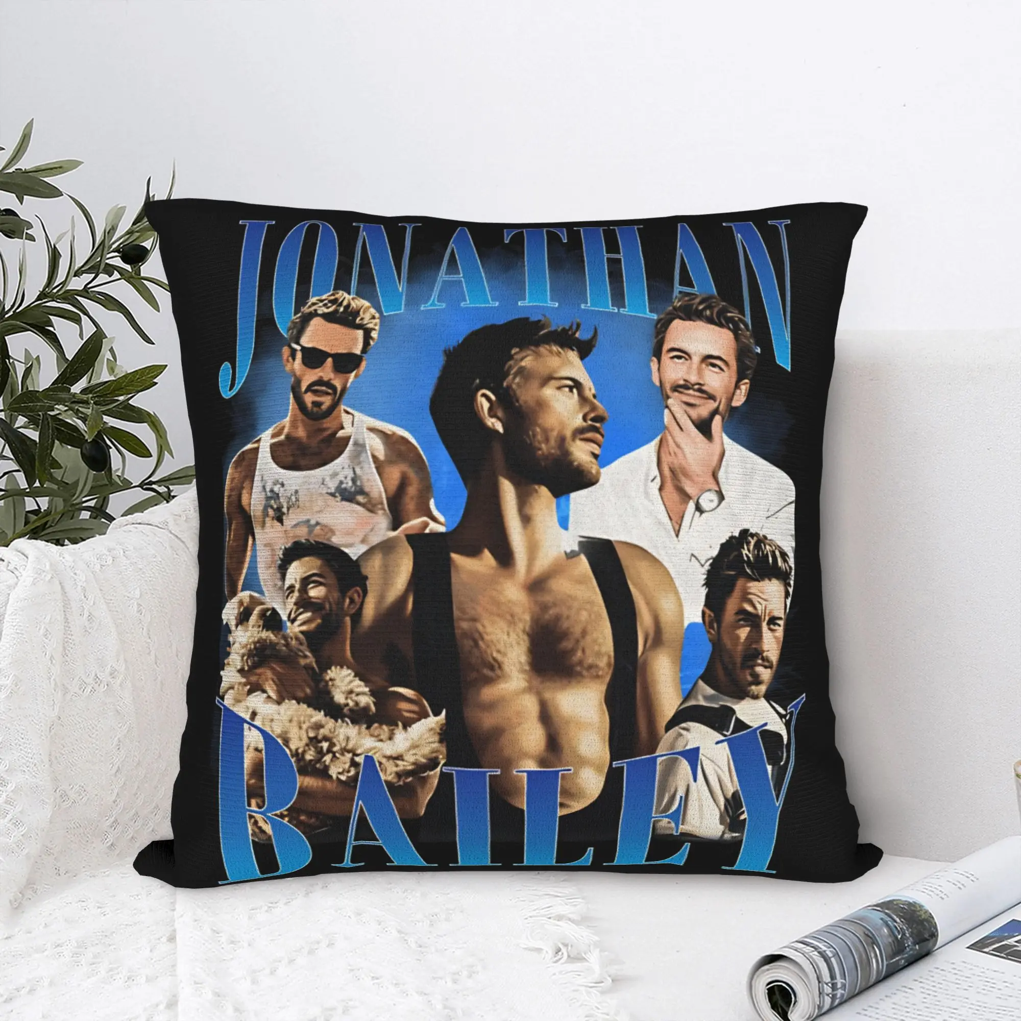 Jonathan Bailey Sexiest Man Pillowcase Polyester Cushion Cover Decorations  Throw Pillow Case Cover Home Dropshipping 45*45cm
