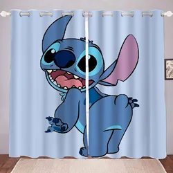 Stitch Disney Curtains Living Room Blackout Cartoon Animated Curtains Customisable Home Nursery Window Treatments