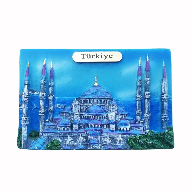 Turkey Istanbul Sophia Cathedral tourist souvenirs three-dimensional painting decoration magnetic refrigerator sticker